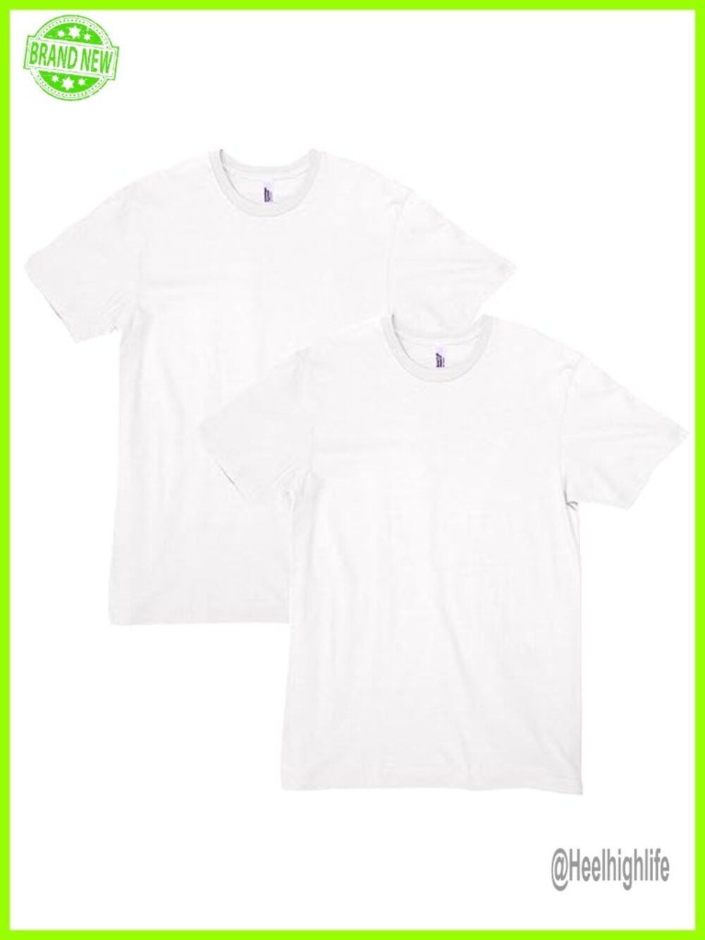 Unisex CVC T-Shirt Relaxed Fit Short Sleeve Crew Neck 2-Pack